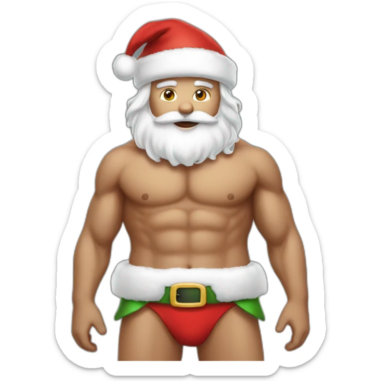 Santa-sexy-shirtless sticker
