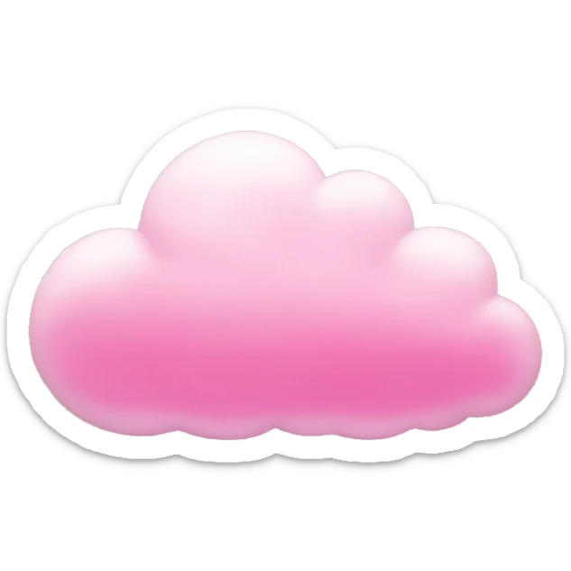 pink cloud sticker