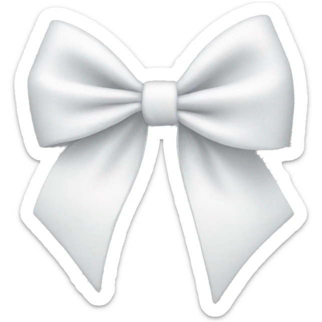 White bow sticker