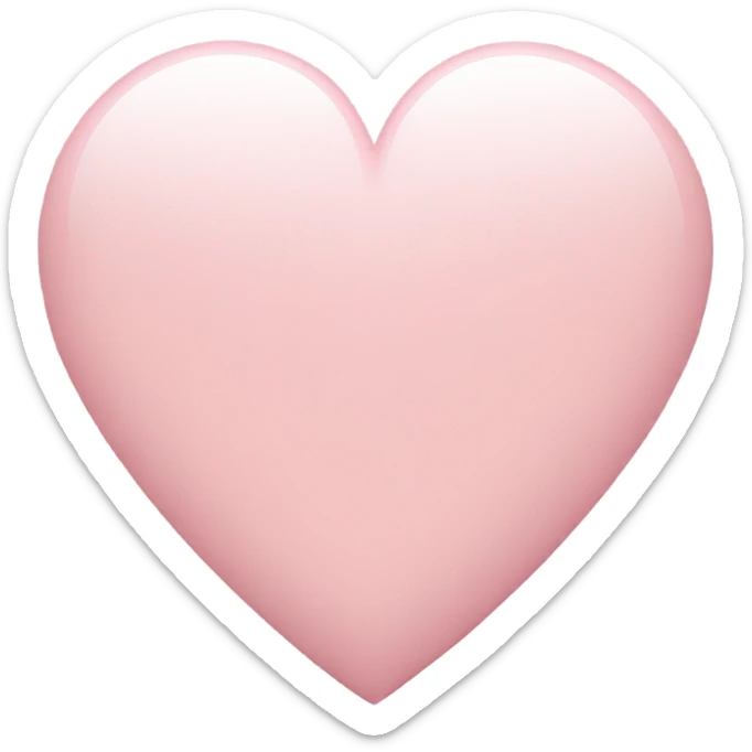Light pink heart sticker