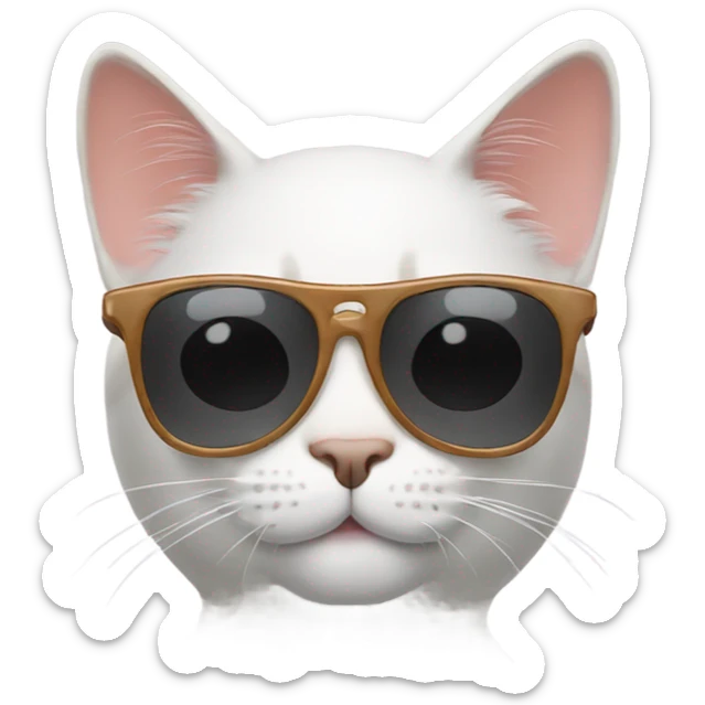 Cat with sunglasses sticker