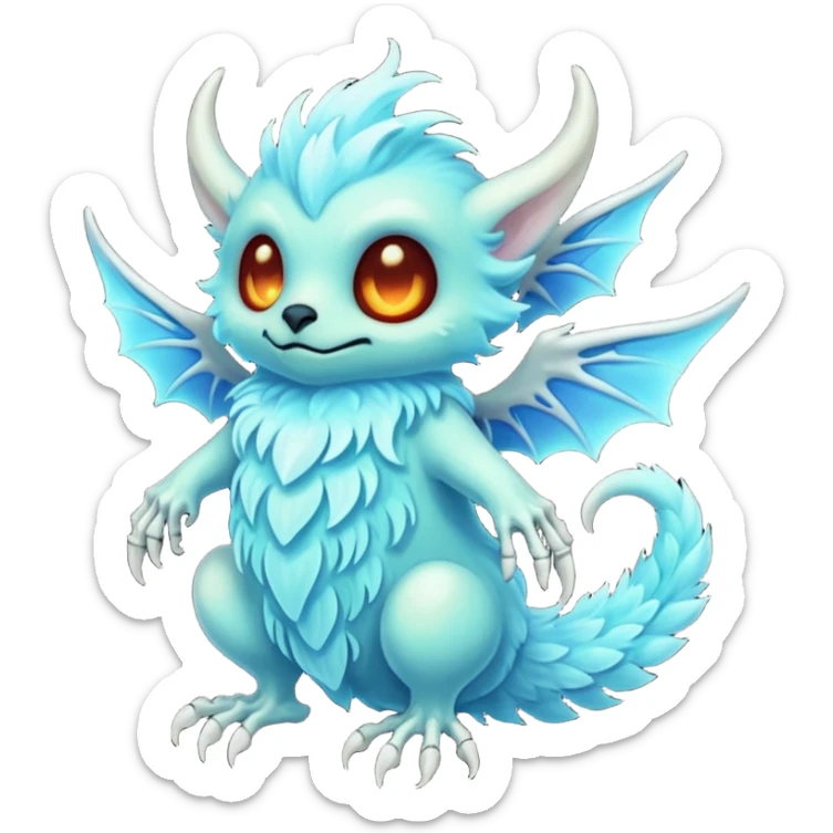 Draconian Faerie Elvish Vampiric Spectral Ghostly Ghoulish Skeletal Furry Fuzzy Fluffy Feathery Translucent Transparent Luminescent Bioluminescent sticker