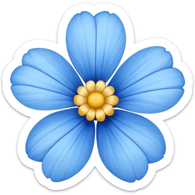Blue flower  sticker
