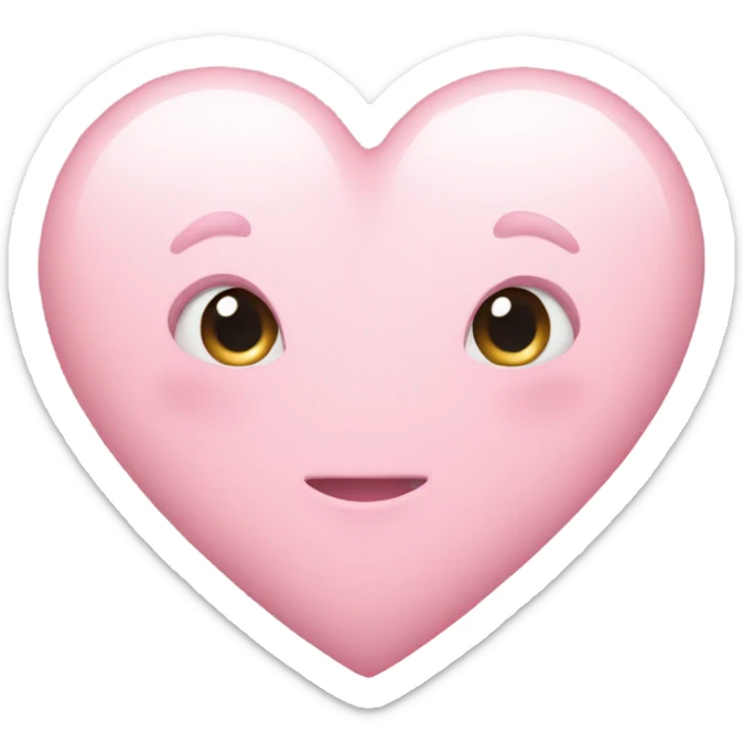 Light pink heart sticker