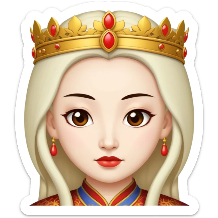 The face of the emperor's concubine in medieval China sticker