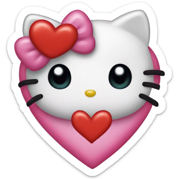 hello kitty heart sticker