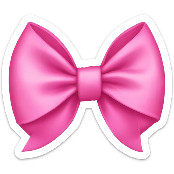 Pink bow sticker