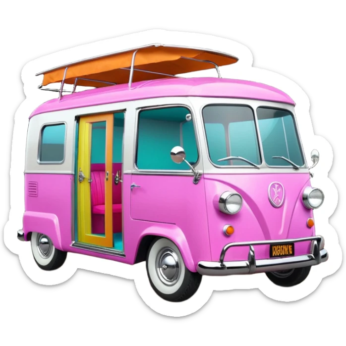 Jetson’s Ultra hotrod Haunted Barbie dream house Caravan motorbike tuk tuk  sticker