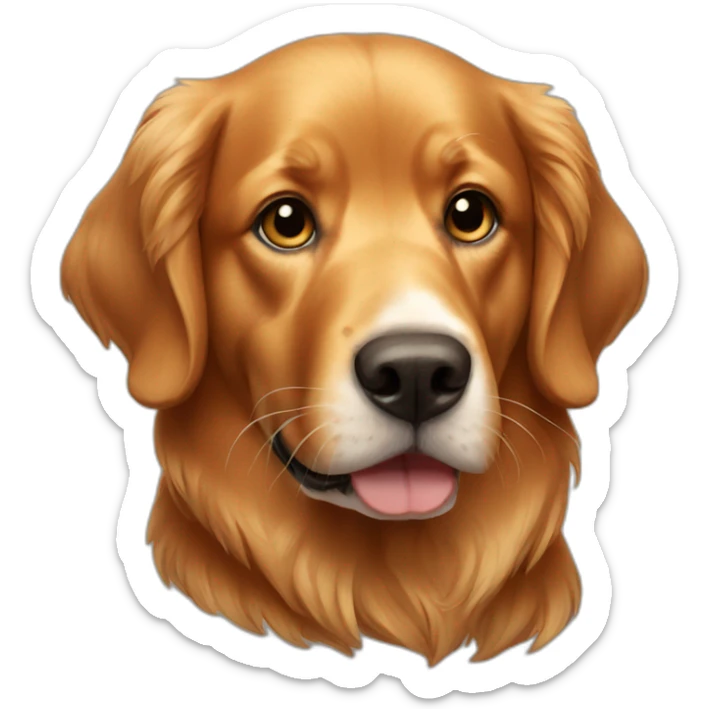 red golden retriever sticker