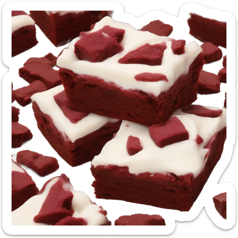 Red velvet brownie sticker