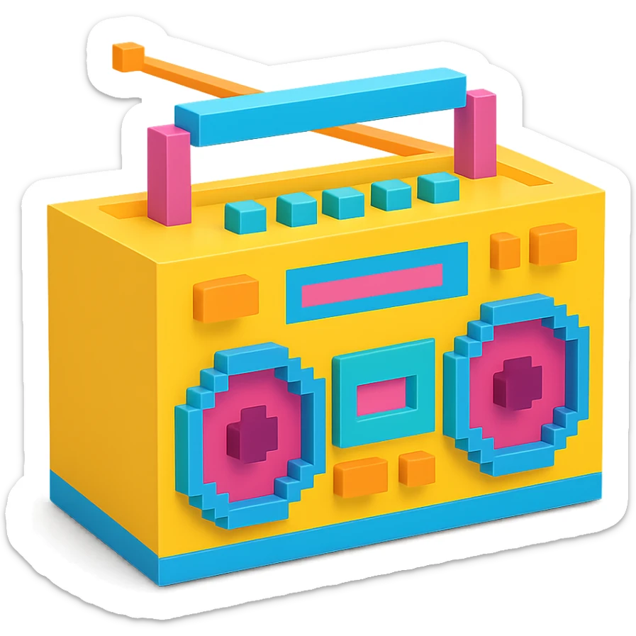 boombox sticker
