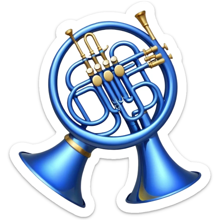 i want an emoji of a blue french horn music from the tv show how i met your mother sticker