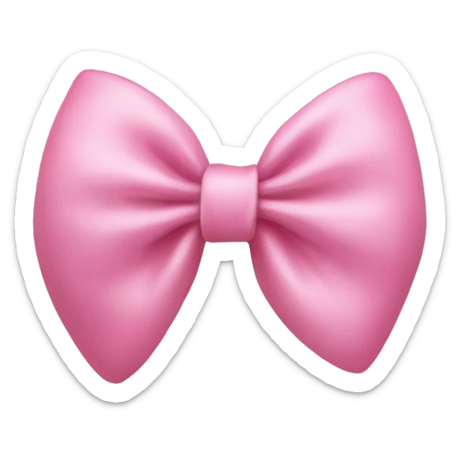 Pink bow sticker