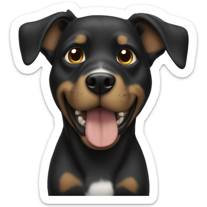 Perro negro  sticker
