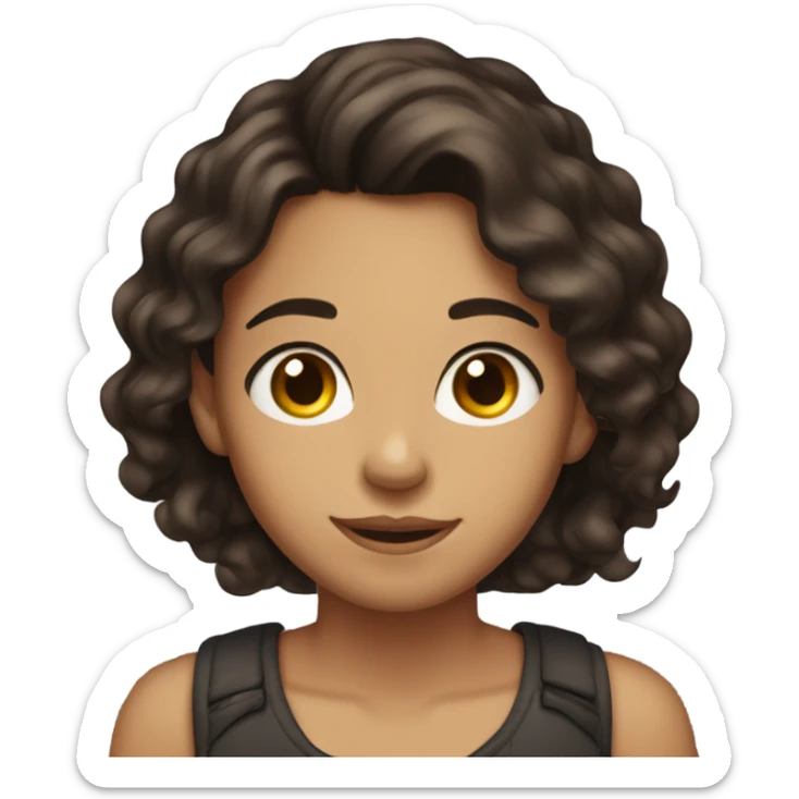 17 year old girl, long, wavy, dark brown hair, dark brown eyes, middle hairline sticker