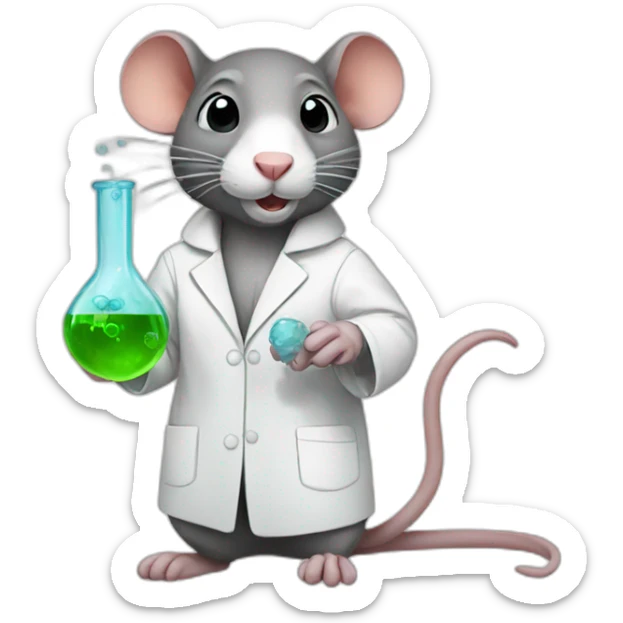 science rat sticker