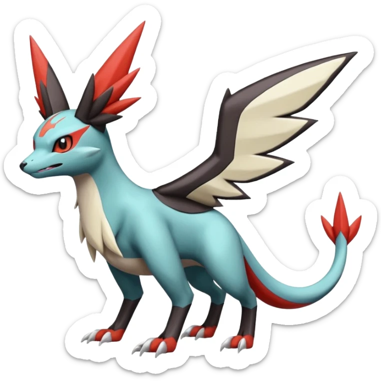 Latias-Umbreon-Noivern-Silvally-Pokémon-Fakémon-fusion (full body) sticker