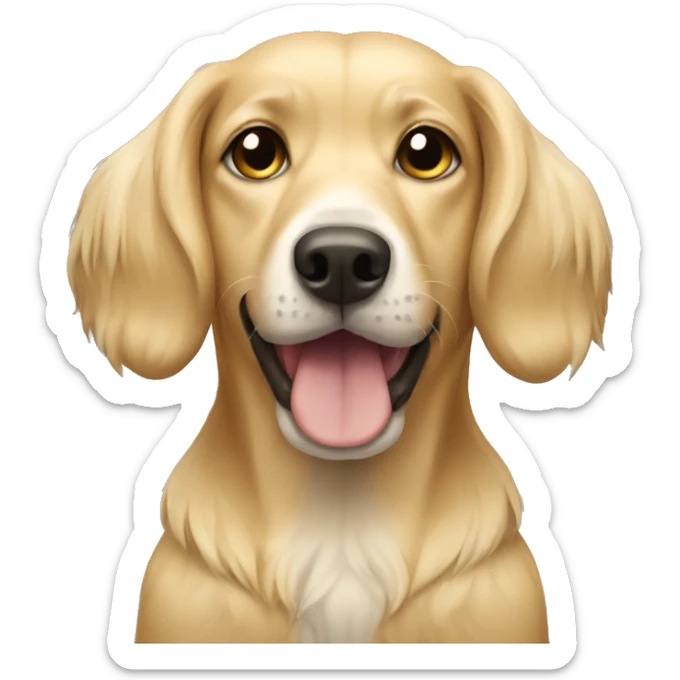 blonde dog  sticker
