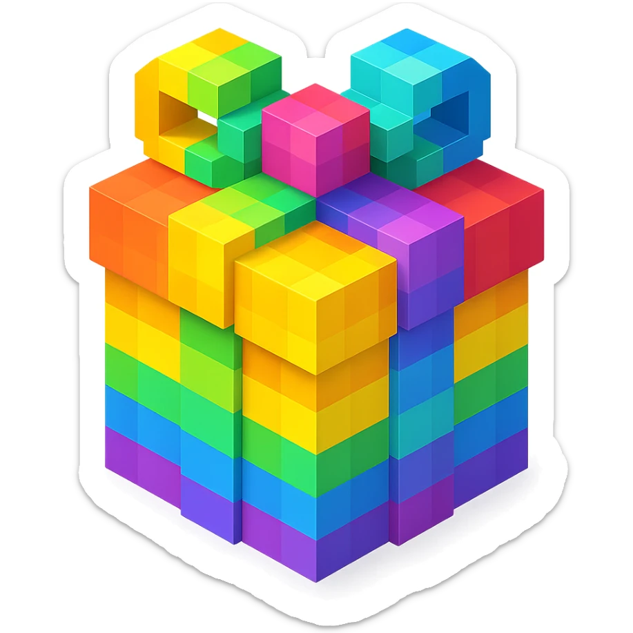 Rainbow gift sticker