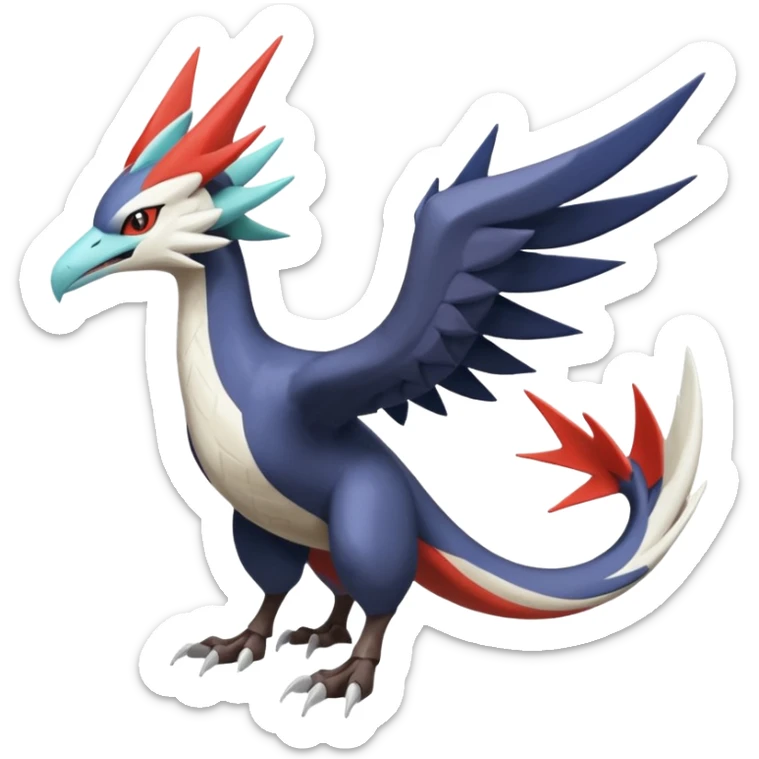  Nargacuga-Latias-Amaura-Noivern-Silvally-Pokémon-Fakémon-fusion (full body) sticker