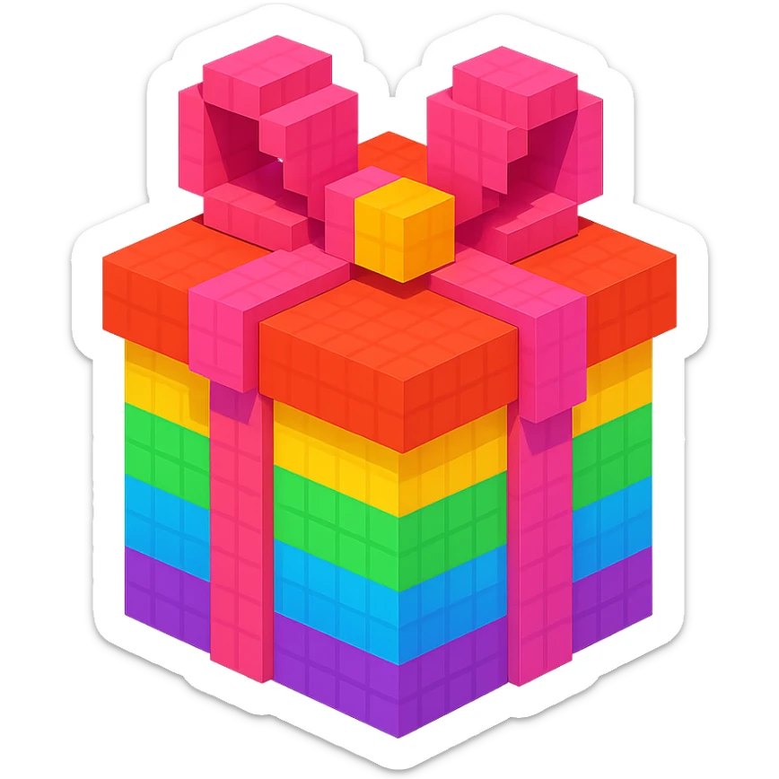 Rainbow gift sticker