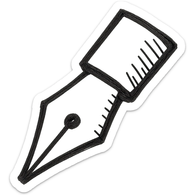 A tip of a pen sticker