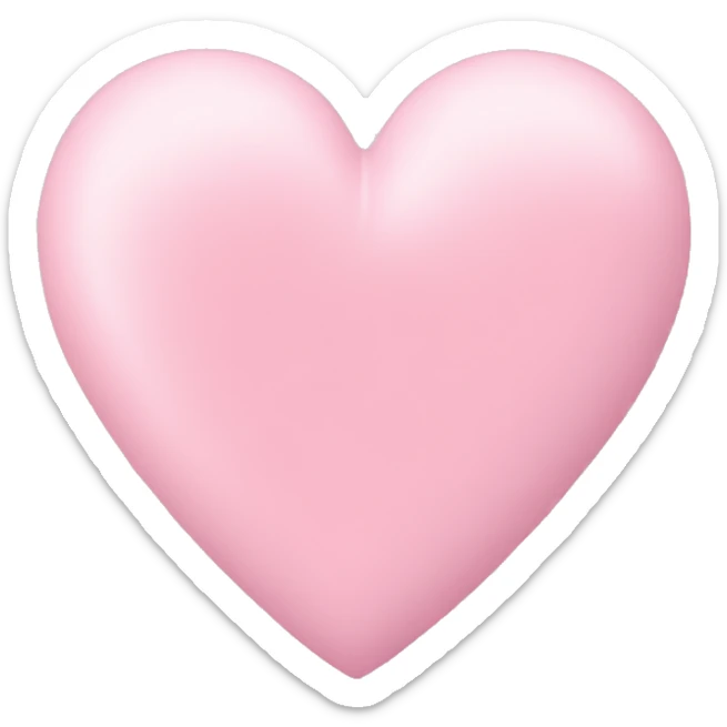 Pastel heart pink sticker