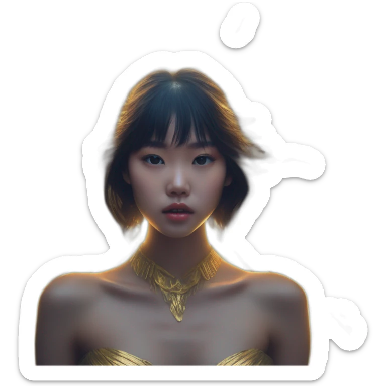 Thai girl-,-david-bellemere,-bare-belly, -wings,-choker,-bathed-in-shadows,-fov-90-degrees,-short-lighting,-I-usm,-cold-colors,-gilded-technique,-extremely-hyper-aesthetic, -absurdres sticker