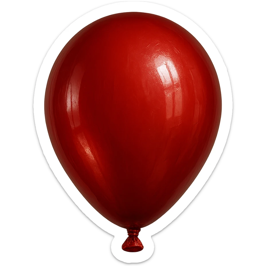 palloncino rosso, iperrealistica 4k sticker