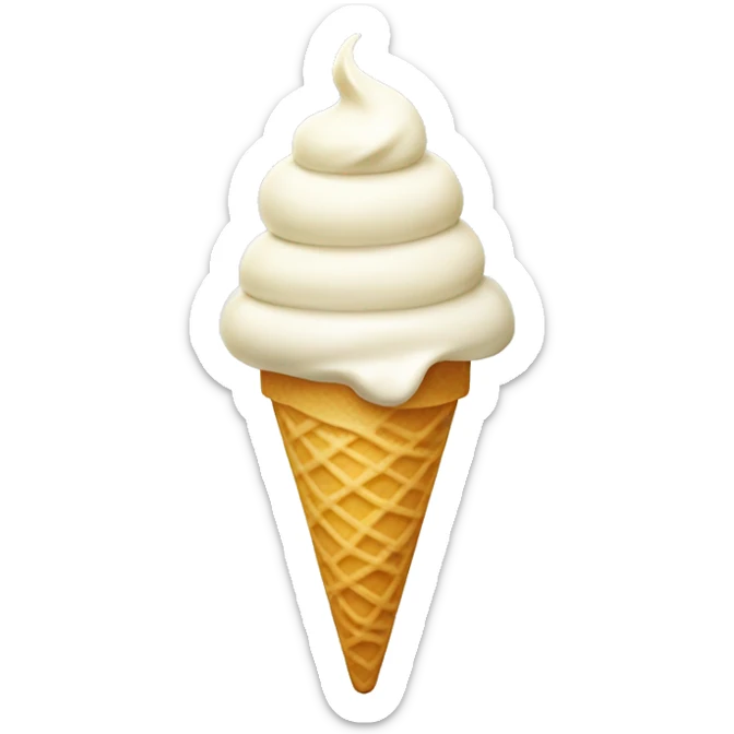 Vanilla Ice cream sticker