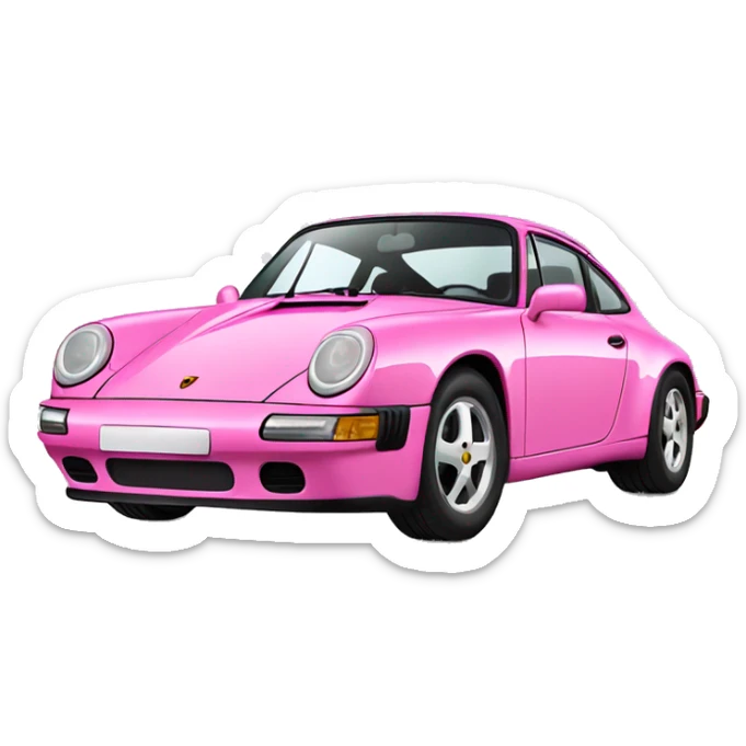 Pink Porsche  sticker