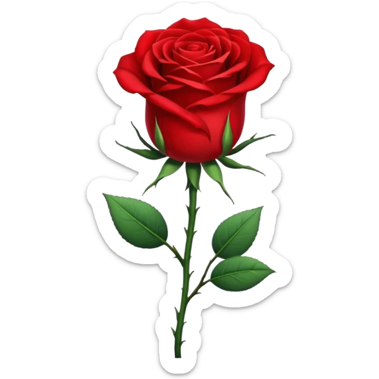 plus long rose sticker