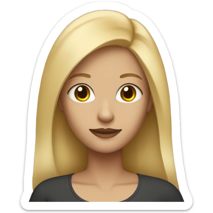 woman with middle long blonde hair  sticker