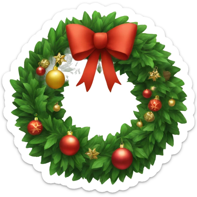 christmas wreath sticker