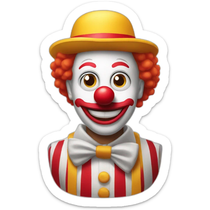 mcdonalds clown sticker
