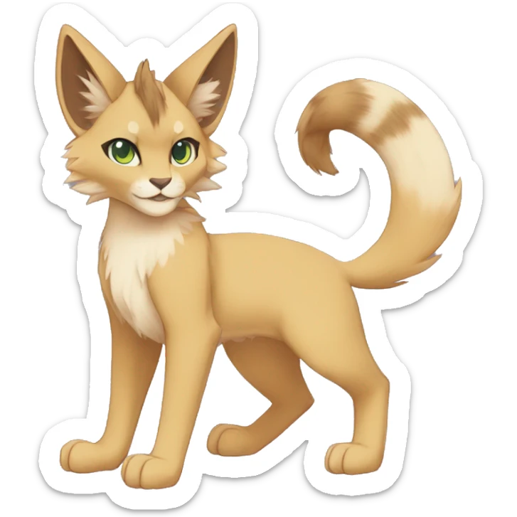Anthro Furry-Sona-Fakemon Lynx-Caracal Full Body sticker