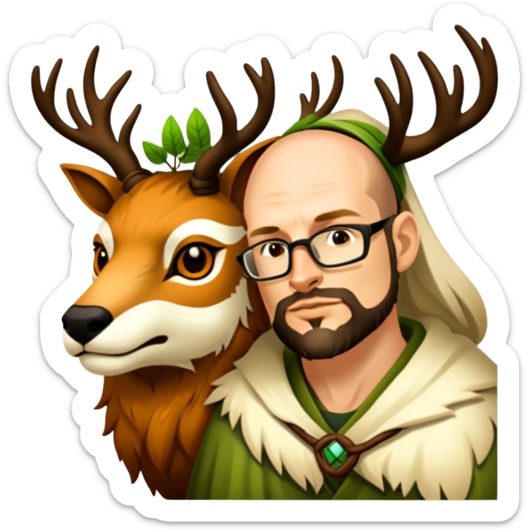 Druid nature, spirit animal sticker