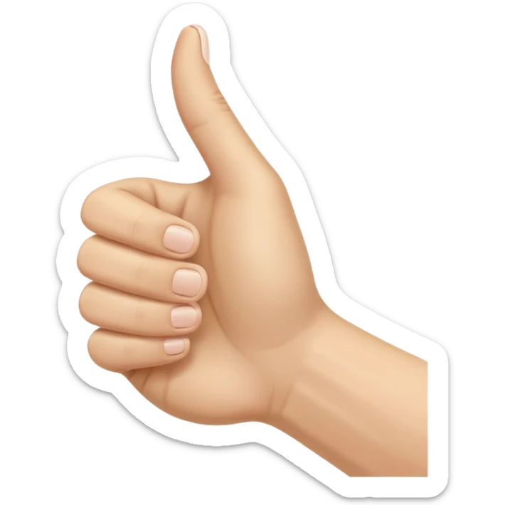 a hand with a sixth digit, which is a thumb on the outside of the pinky finger. It is making a thumbs up sign in both the up and down directions sticker