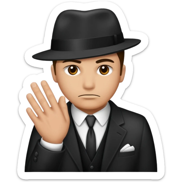 Peux tu me faire un gangster cagouler qui prie  sticker