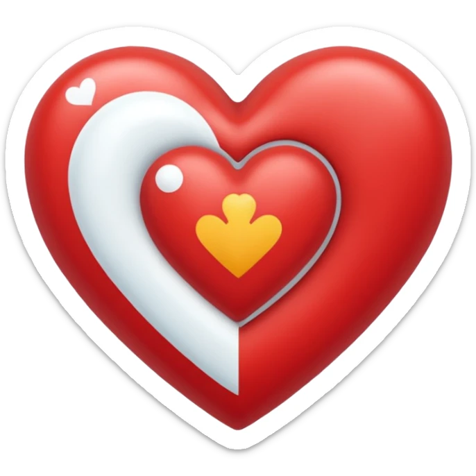 Crea un emoji de corazon que una mitad sea celeste y la otra blanca y en la unión de los colores que este difuminado sticker