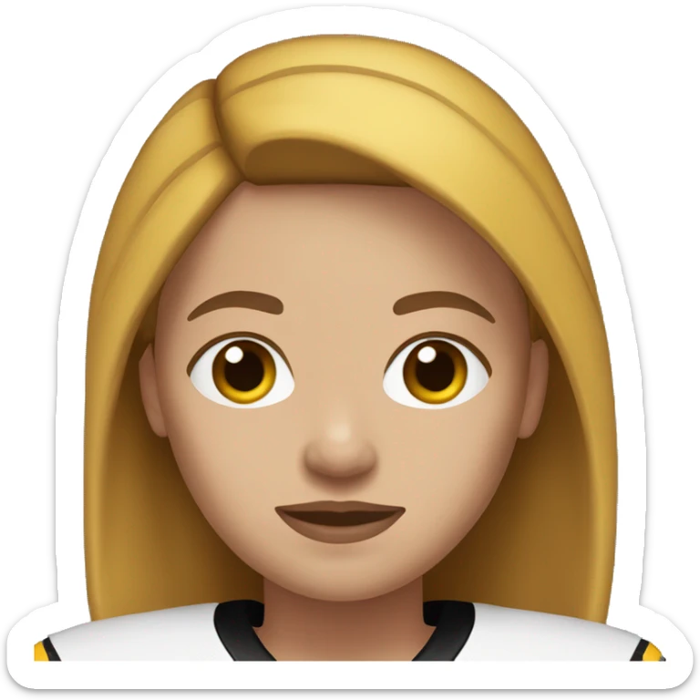 Steelers nfl, girl, light brown hair, fair skin sticker