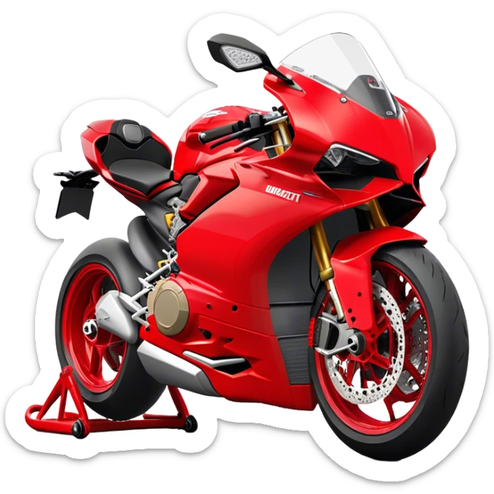Ducati Panigale (Sportbike) - Ducati Panigale V4 (Model Year: 2022) (Iconic colour: Red) sticker