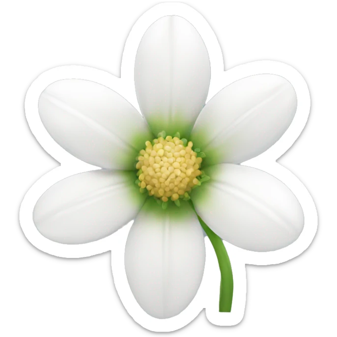 White flower  sticker