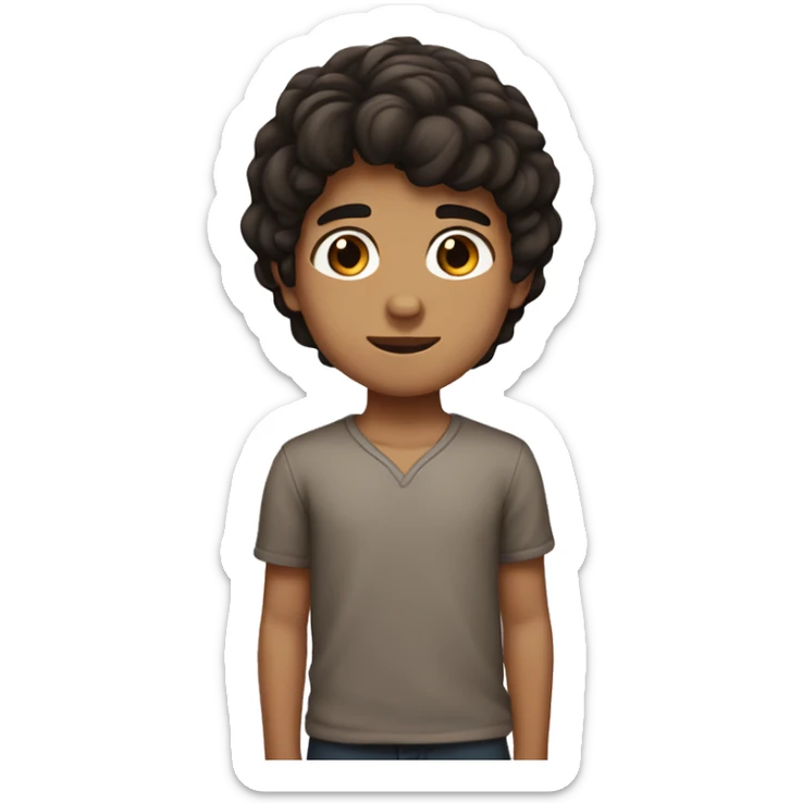 Portuguese boy with dark brown hair and dark brown eyes  sticker