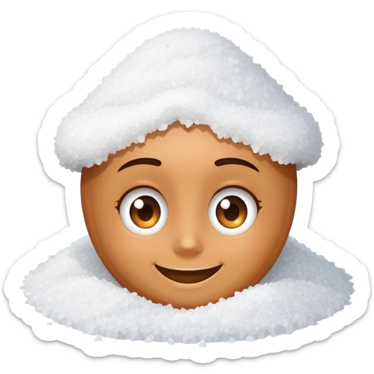 smiling face with salt pile in front saying who wants to go to the rec center sticker