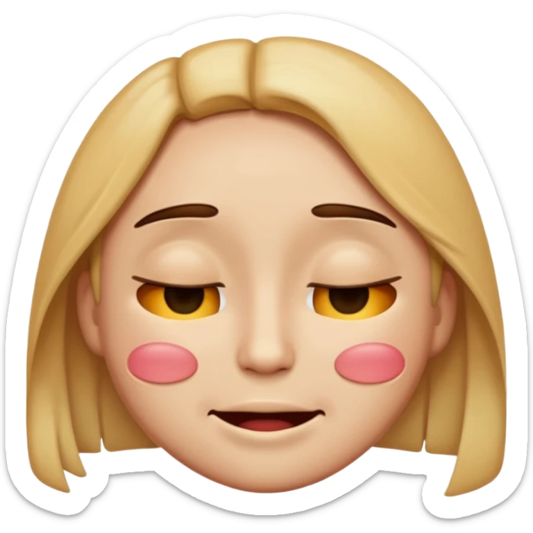 mix of these two 🥺☺️ but make it classic emoji and without hearts and a little bit sad but still smile sticker