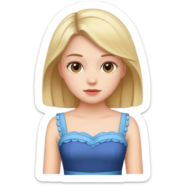 دختر با لباس sticker