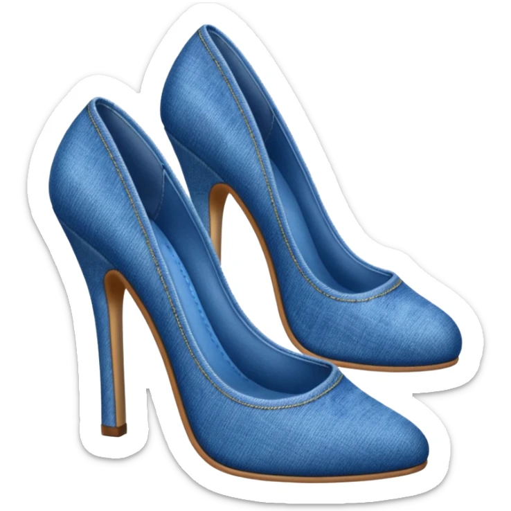 Denim heels sticker