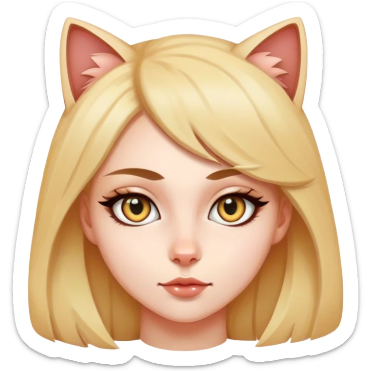 Girl cat eyes sticker