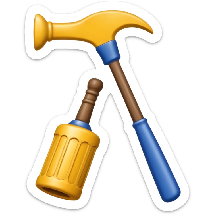 Martelo de brincar como os que são usados na festa do sao joao sticker